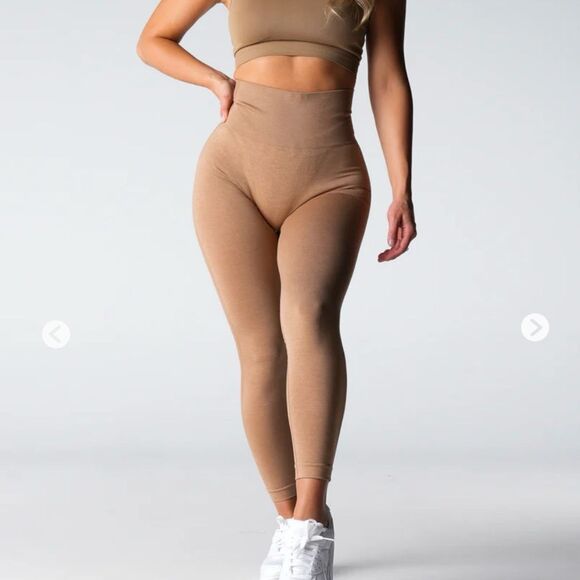 NVGTH Beige Performance Seamless Leggings Women's Size Small - Picture 2 of 14